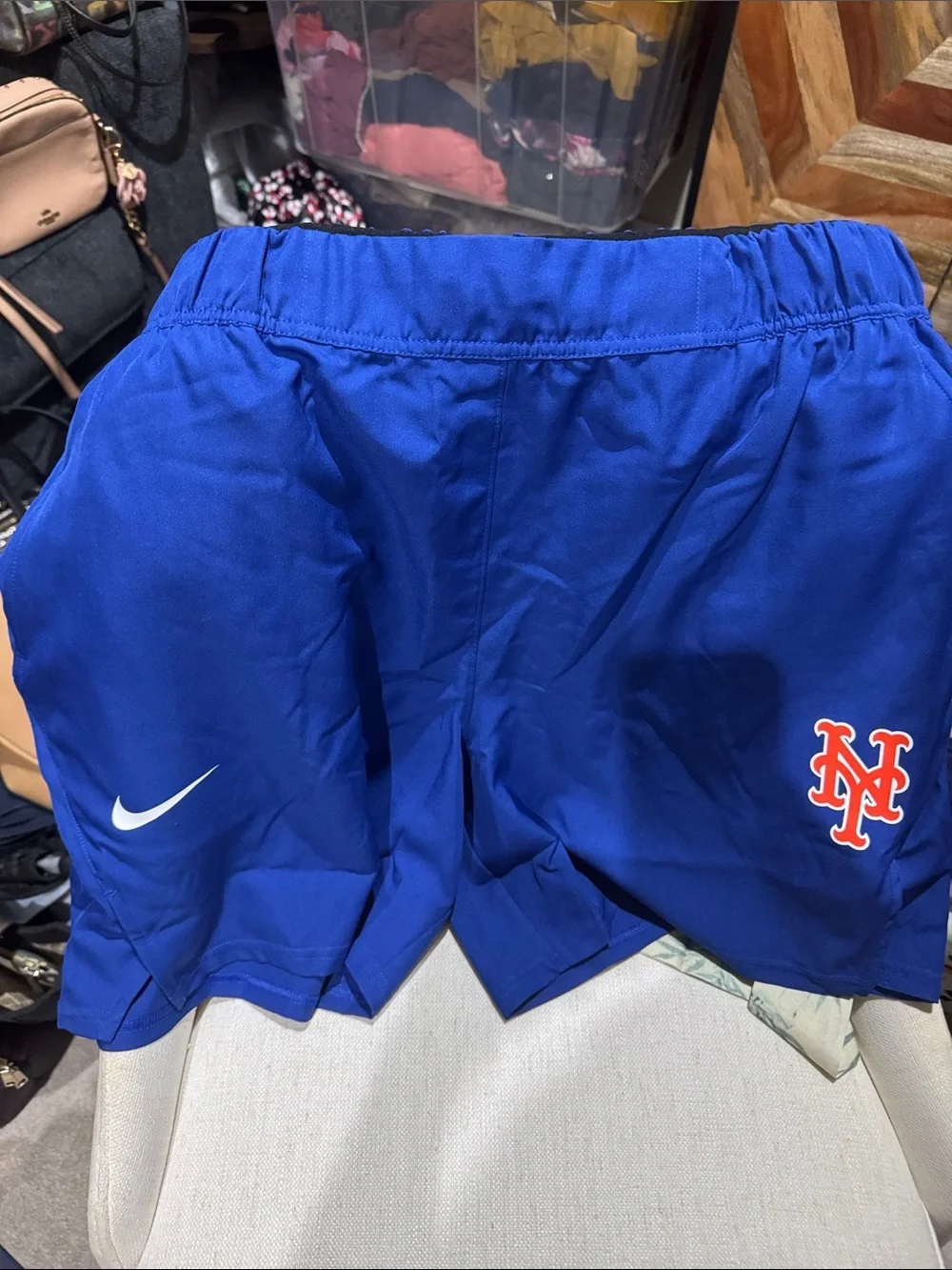 Nike Royal Blue Shorts with Orange NY Mets Logo